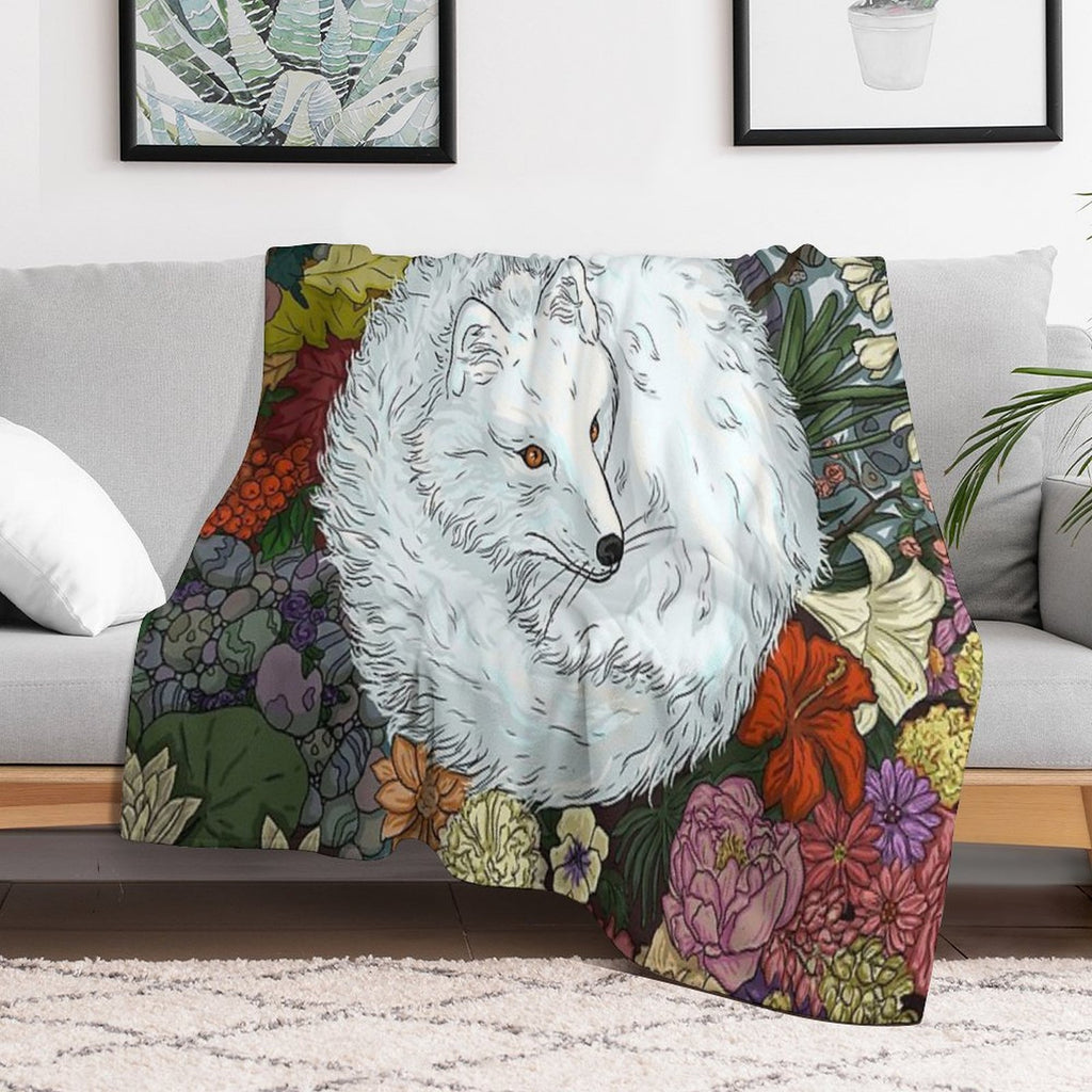 Arctic Fox Durable Throw Blanket