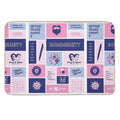 Community Collage Pink  Blue  Easy Maintenance Bath Mat