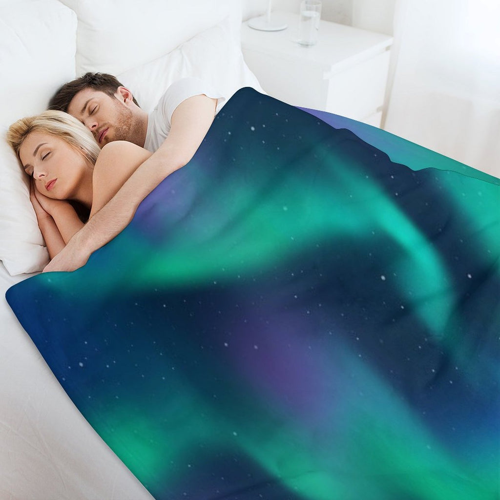 Aurora Borealis Northern Lights Machine-washable Throw Blanket