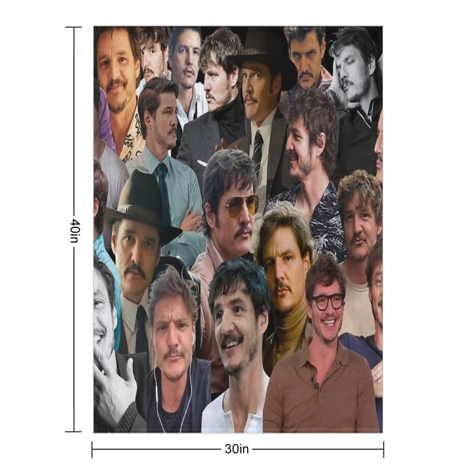 Pedro Pascal Collage Blanket Style Durable Throw Blanket