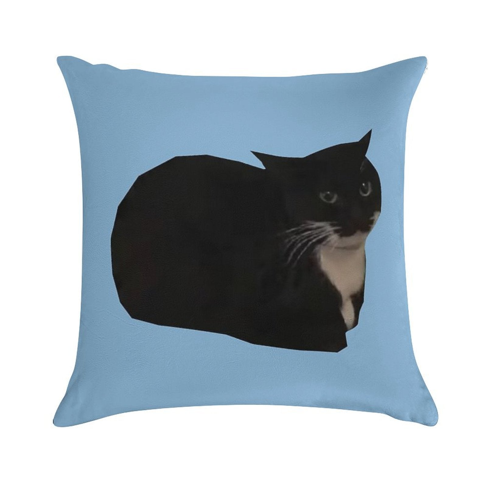 Maxwell The Cat Soft Short Plush Fabric Throw Pillow