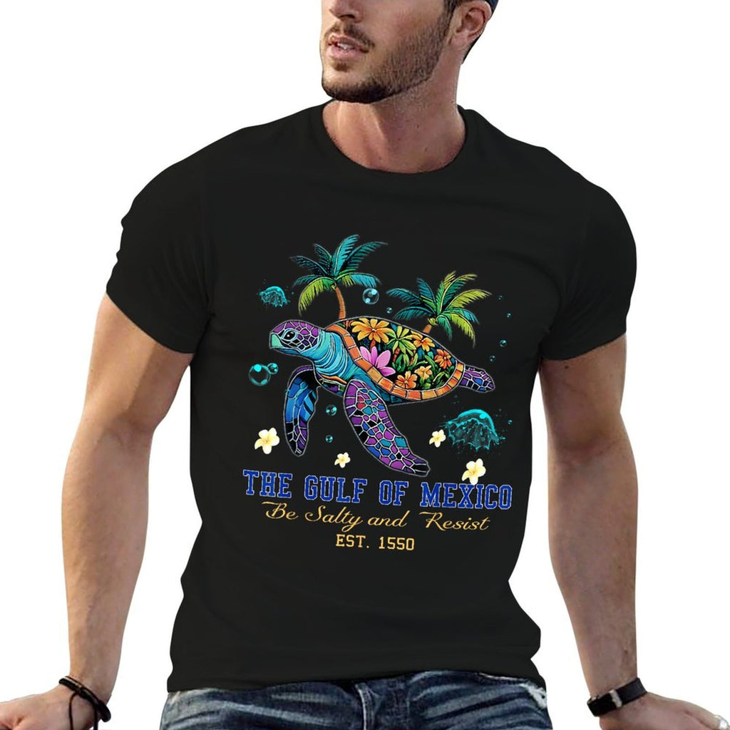 Gulf of Mexico Turtle BE SALTY AND RESIST  Relaxed-fit T-Shirt