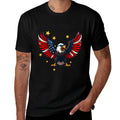 American Sunglasses National Symbol Bird Stars Stripes  High-quality Stitching T-Shirt