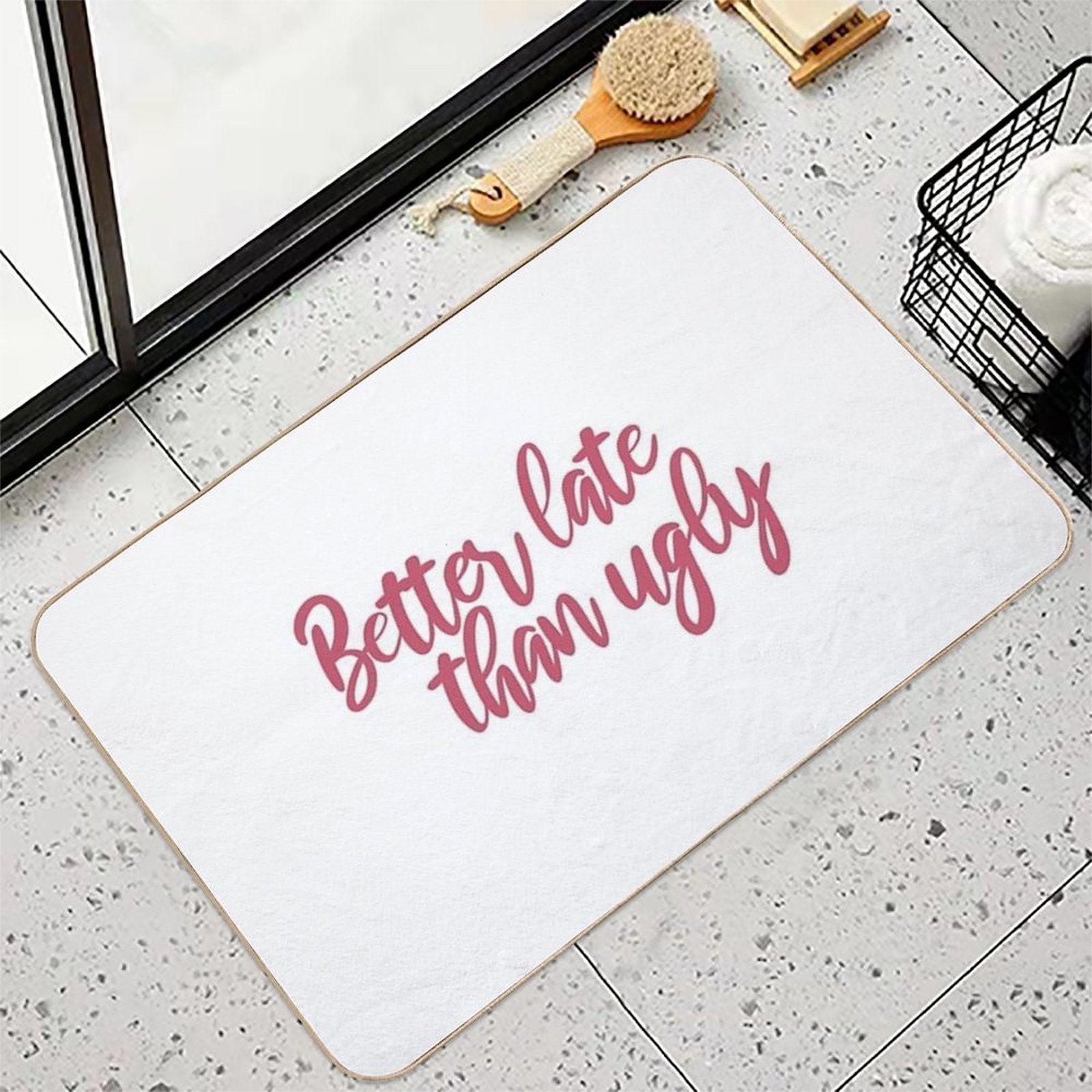 Better Late Than Ugly  Repositionable Bath Mat