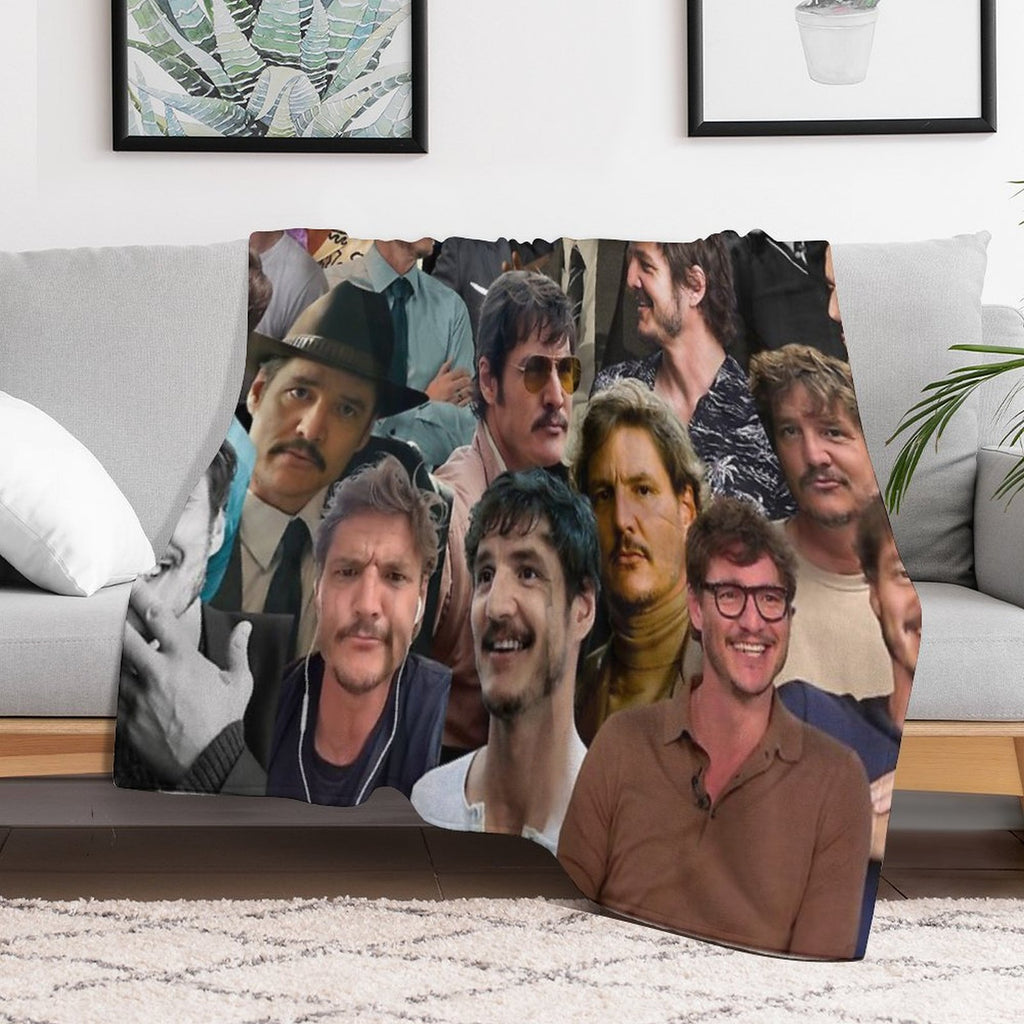 Pedro Pascal Collage Blanket Style Durable Throw Blanket