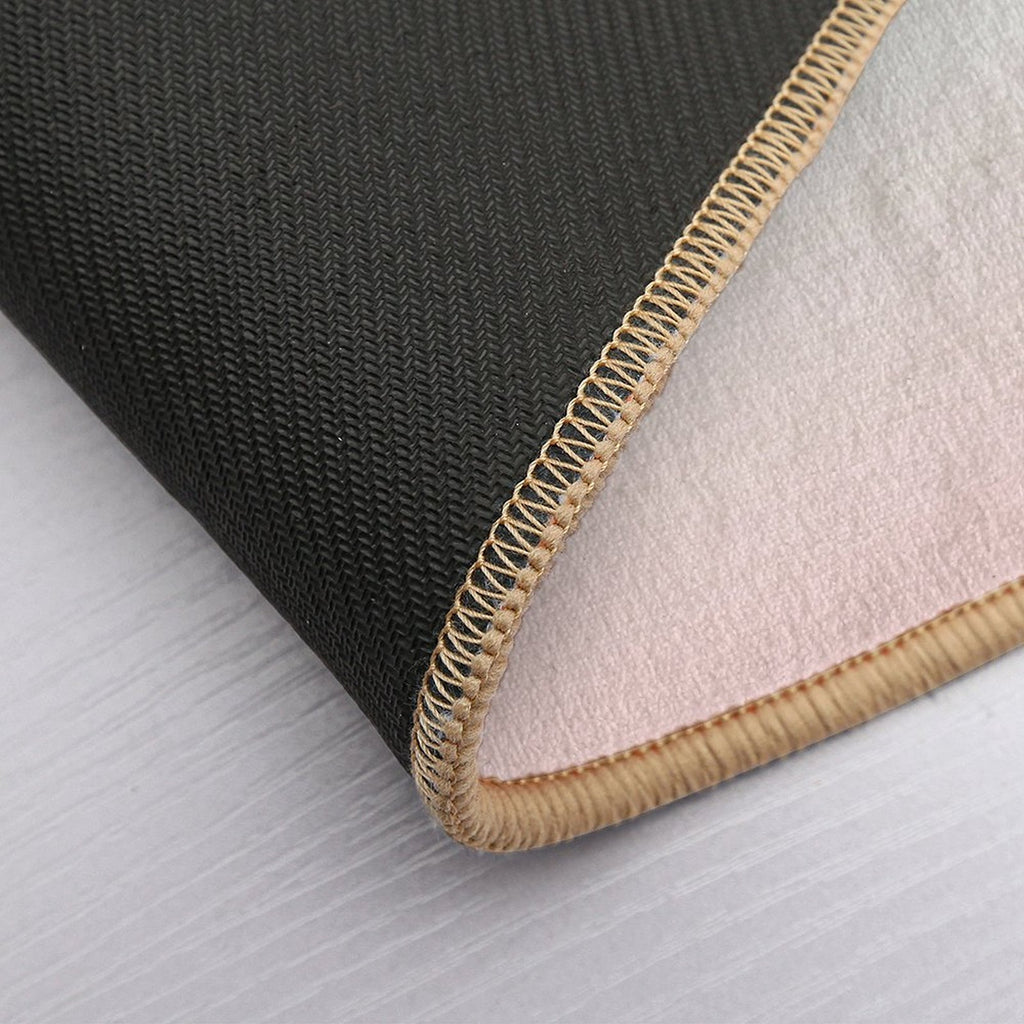 Dreamy Mint to Muted Coral Pastel Ombre  Stain-Proof Bath Mat