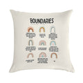 Boundaries Mental Health Reminder for Counselors Soft High-Density Material Throw Pillow