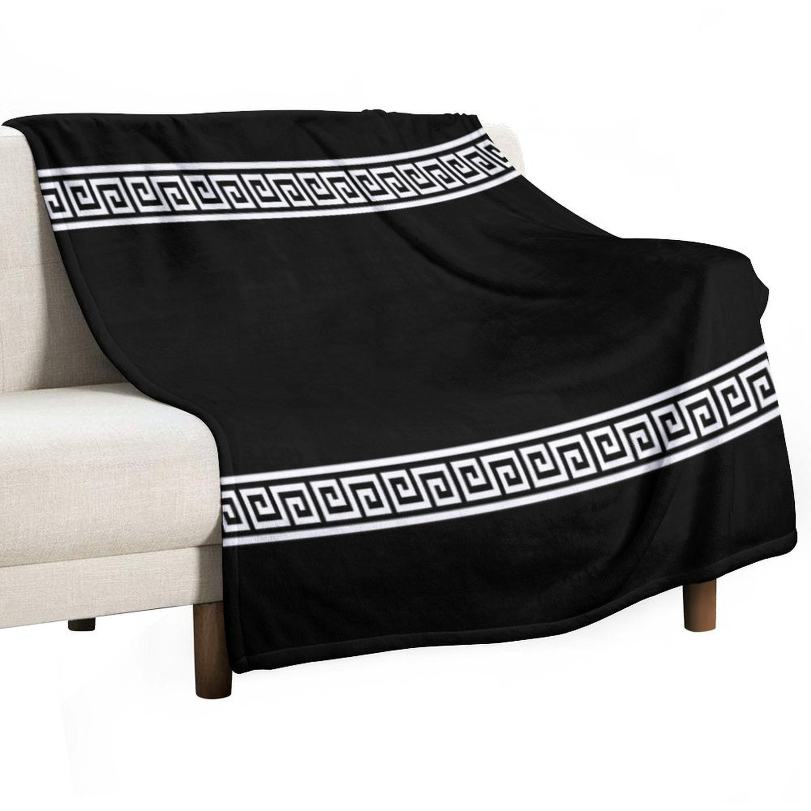 Greek Geometric Pattern Wrinkle-free Throw Blanket