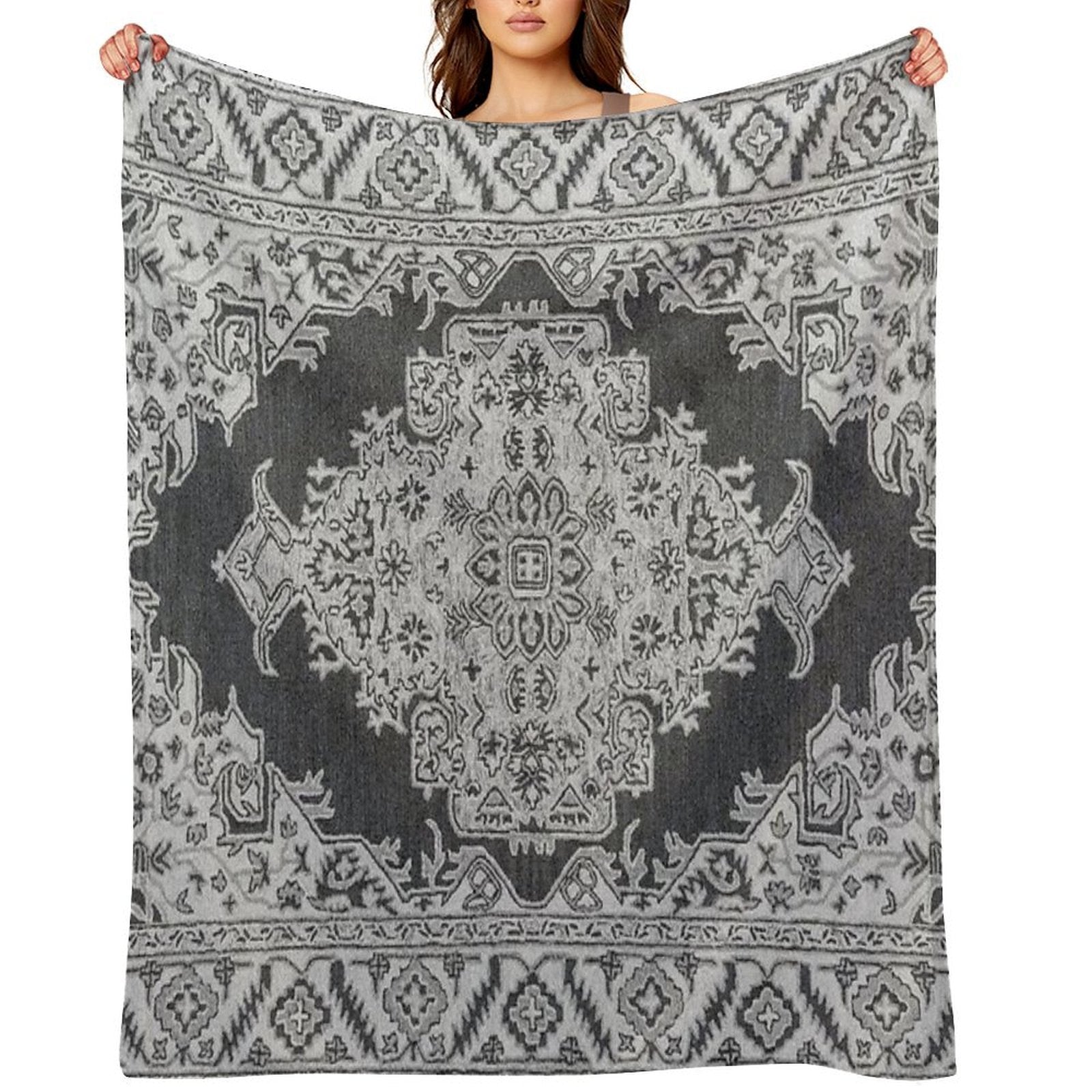 Persian Vintage Bronte Shadow Gift-ready Throw Blanket