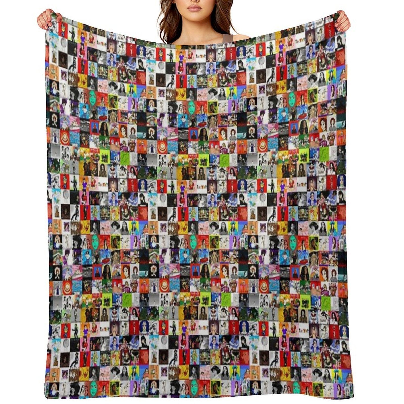 Album Collage 3 Plush Throw Blanket
