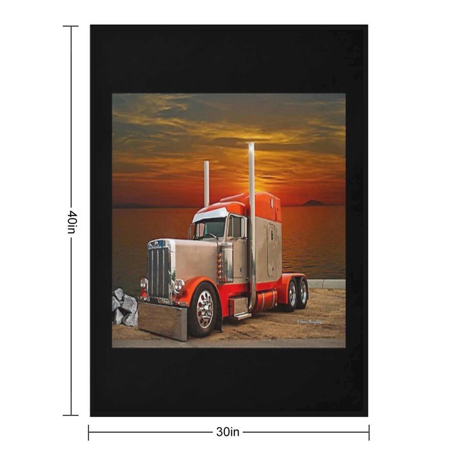 Cool Peterbilt Easy Care Throw Blanket