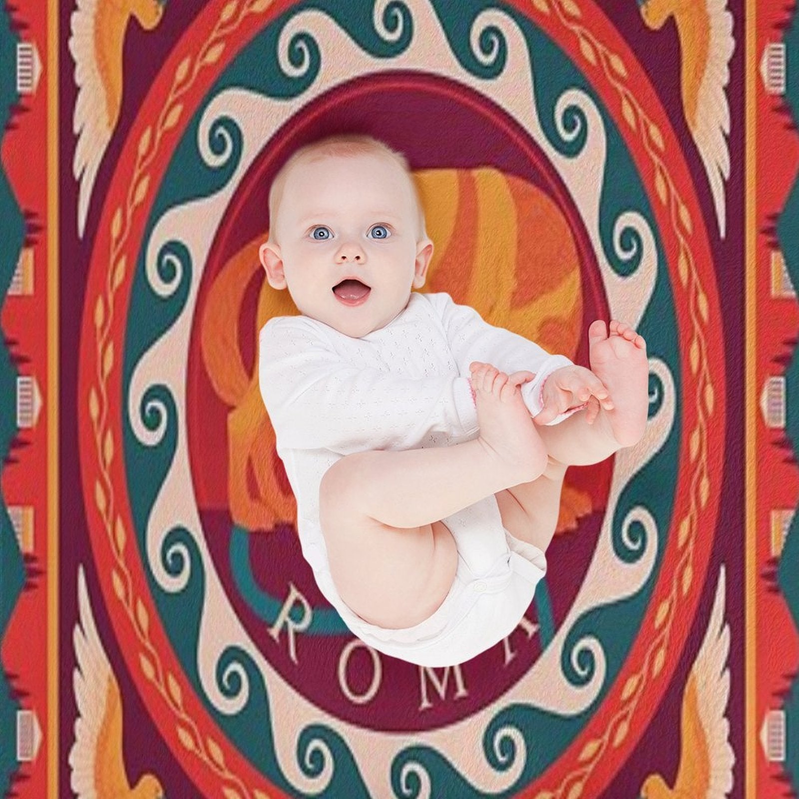 Roma Mosaic Premium Throw Blanket