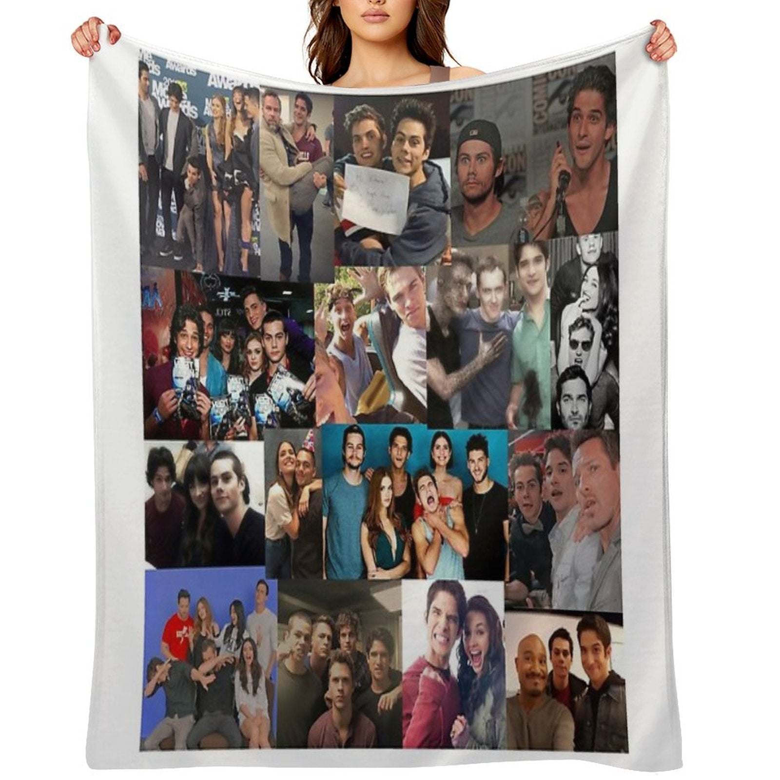 Teen Wolf Collage Eco-conscious Throw Blanket