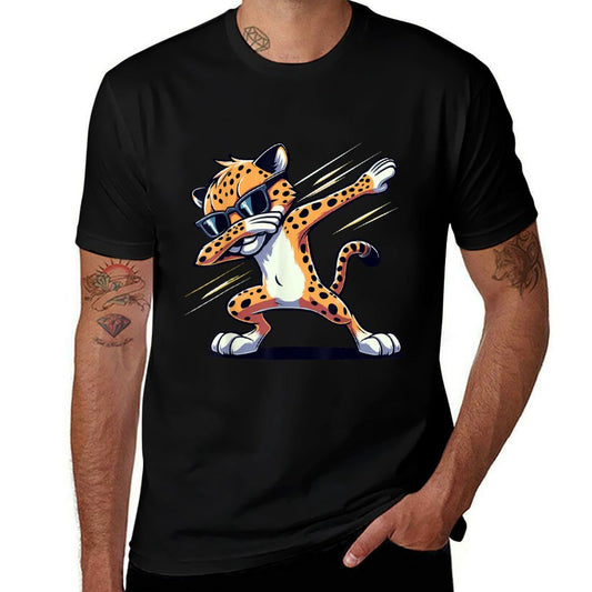 Dabbing Cheetah Sunglasses Cheetah Animal  Graphic-printed T-Shirt