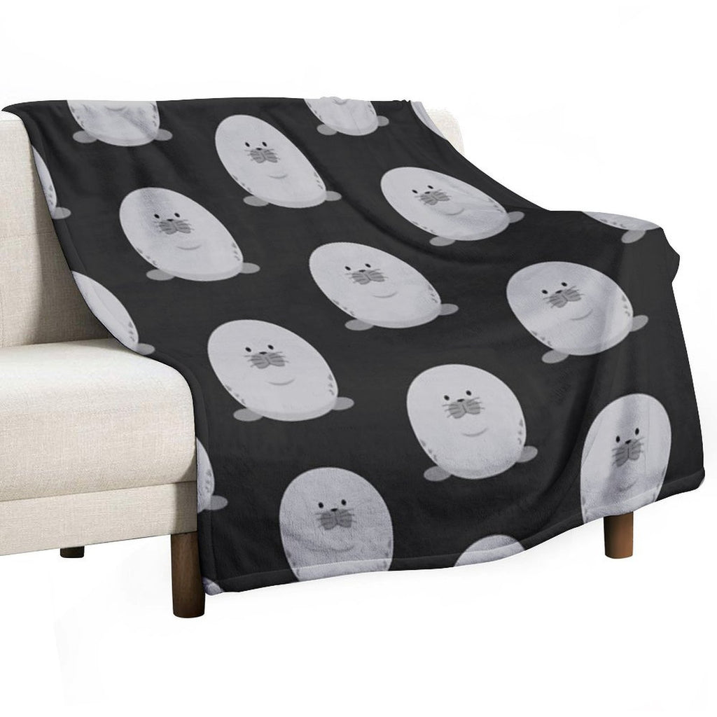 Cute Chonky Seal Durable Throw Blanket